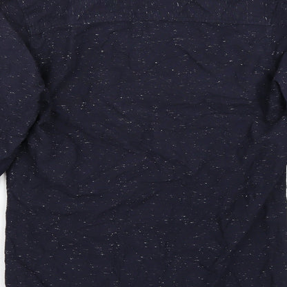 Mens UK Size S H&M Blue  Button-Up Long Sleeve Casual Shirt