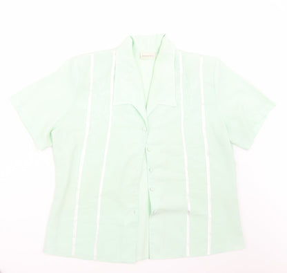 Michael Gold Womens Green   Basic Button-Up Size 18