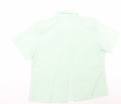 Michael Gold Womens Green   Basic Button-Up Size 18