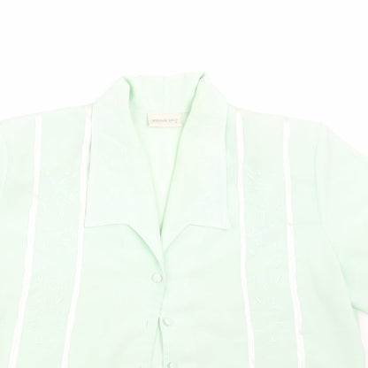 Michael Gold Womens Green   Basic Button-Up Size 18