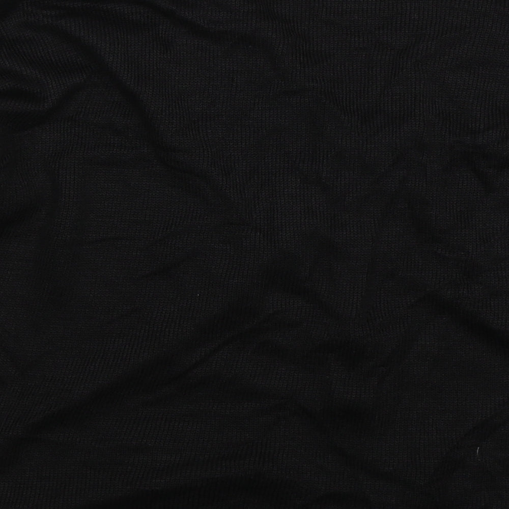 Merry Gold Womens Black  Knit Cardigan Jumper Size L