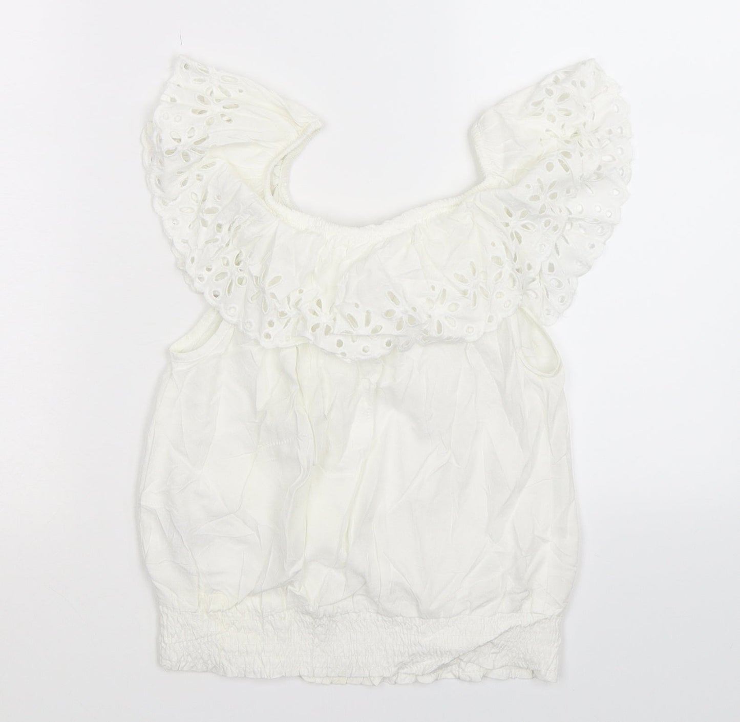 H&M Girls White   Basic T-Shirt Size 10-11 Years