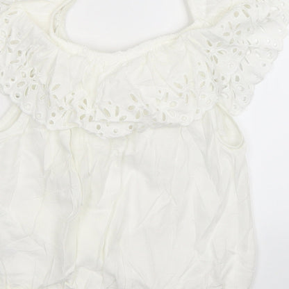 H&M Girls White   Basic T-Shirt Size 10-11 Years
