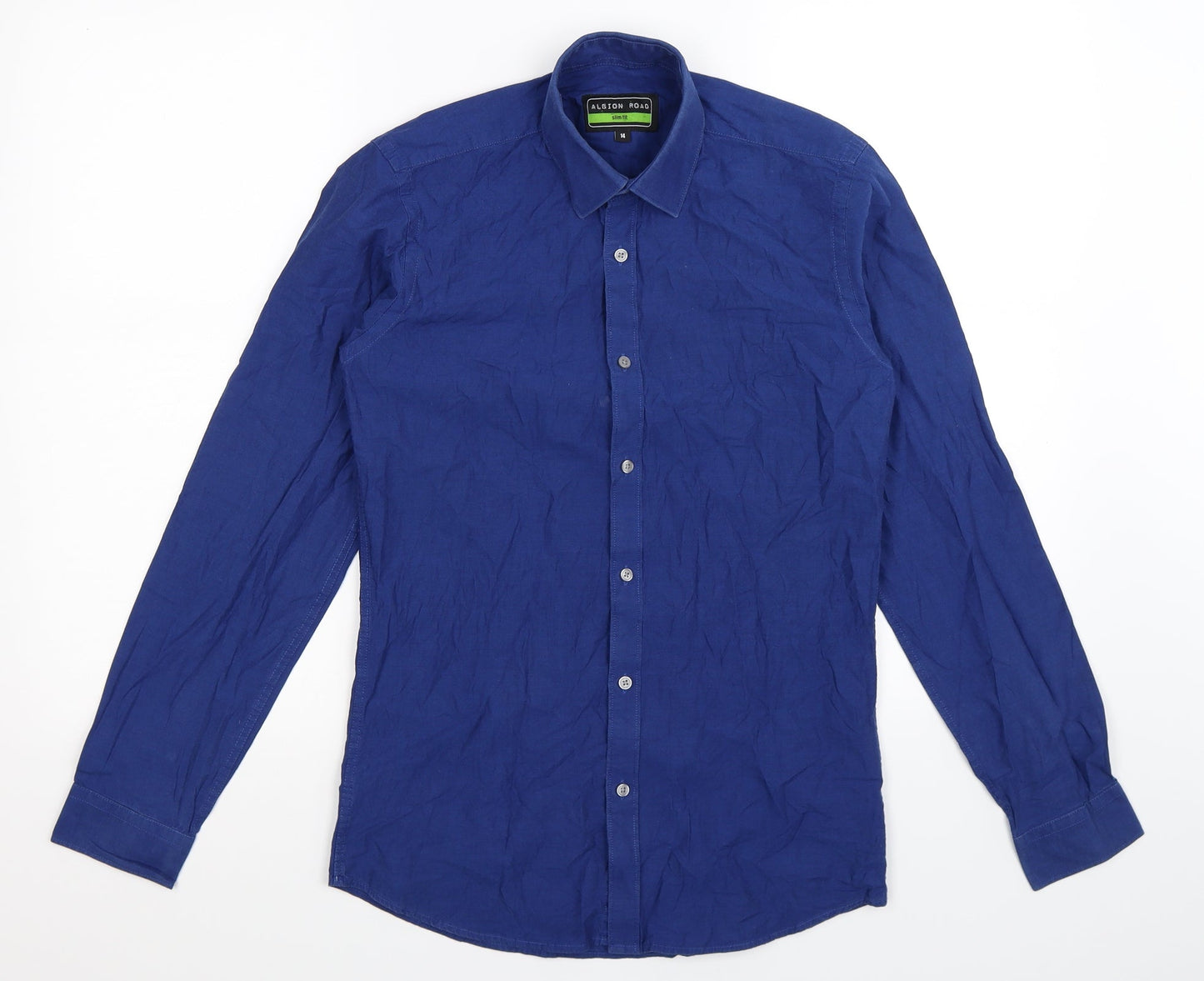 Albion Road Boys Blue   Basic Button-Up Size 14 Years