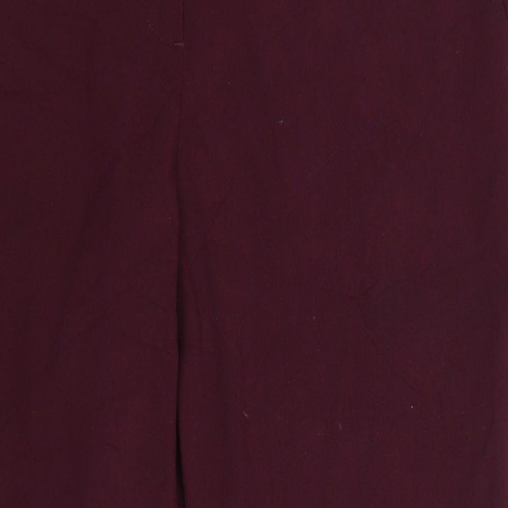 Womens UK Size 14 United Colors of Benetton Slim Fit  Purple Trousers