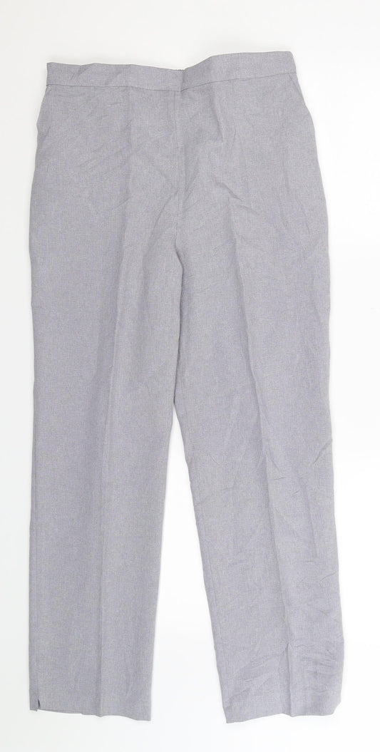 Womens UK Size 14 Preworn Slim Fit  Grey Trousers