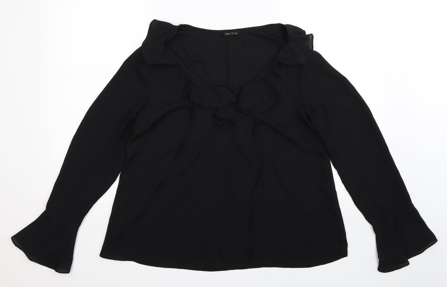 Womens UK Size 10 River Island Black Basic Blouse
