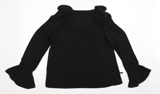 Womens UK Size 10 River Island Black Basic Blouse