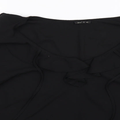 Womens UK Size 10 River Island Black Basic Blouse