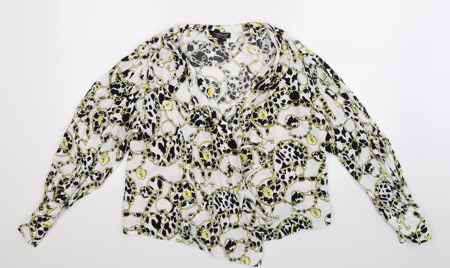 Topshop Womens White   Basic Blouse Size 10