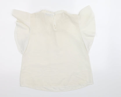 Boohoo Womens White   Basic Blouse Size 10