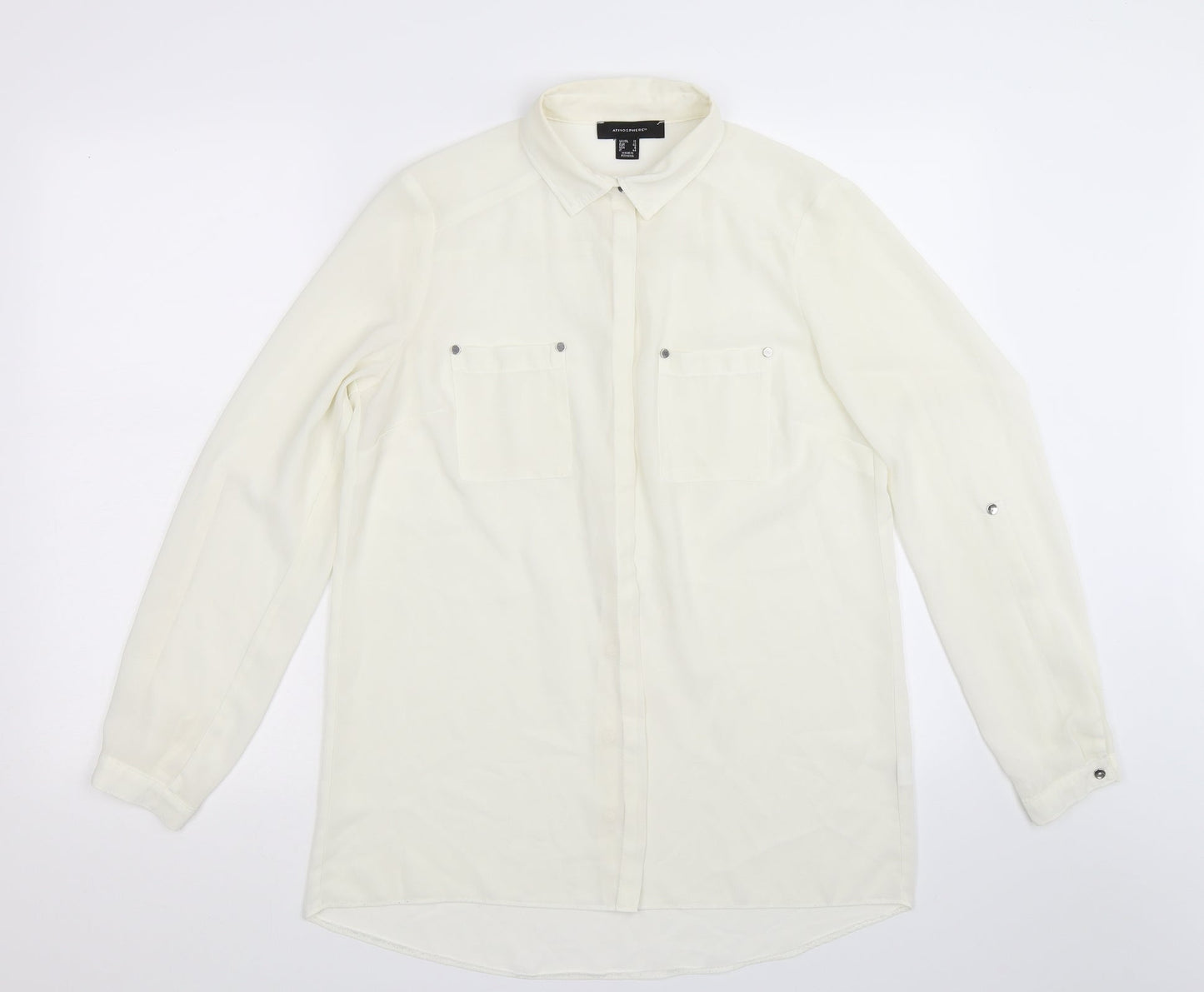 Atmosphere Womens White   Basic Button-Up Size 12