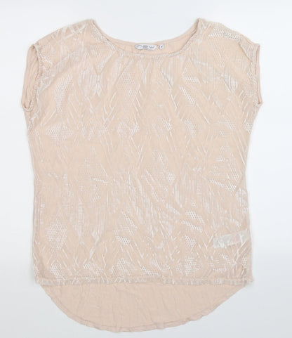 Womens UK Size 10 New Look Beige Basic Tank