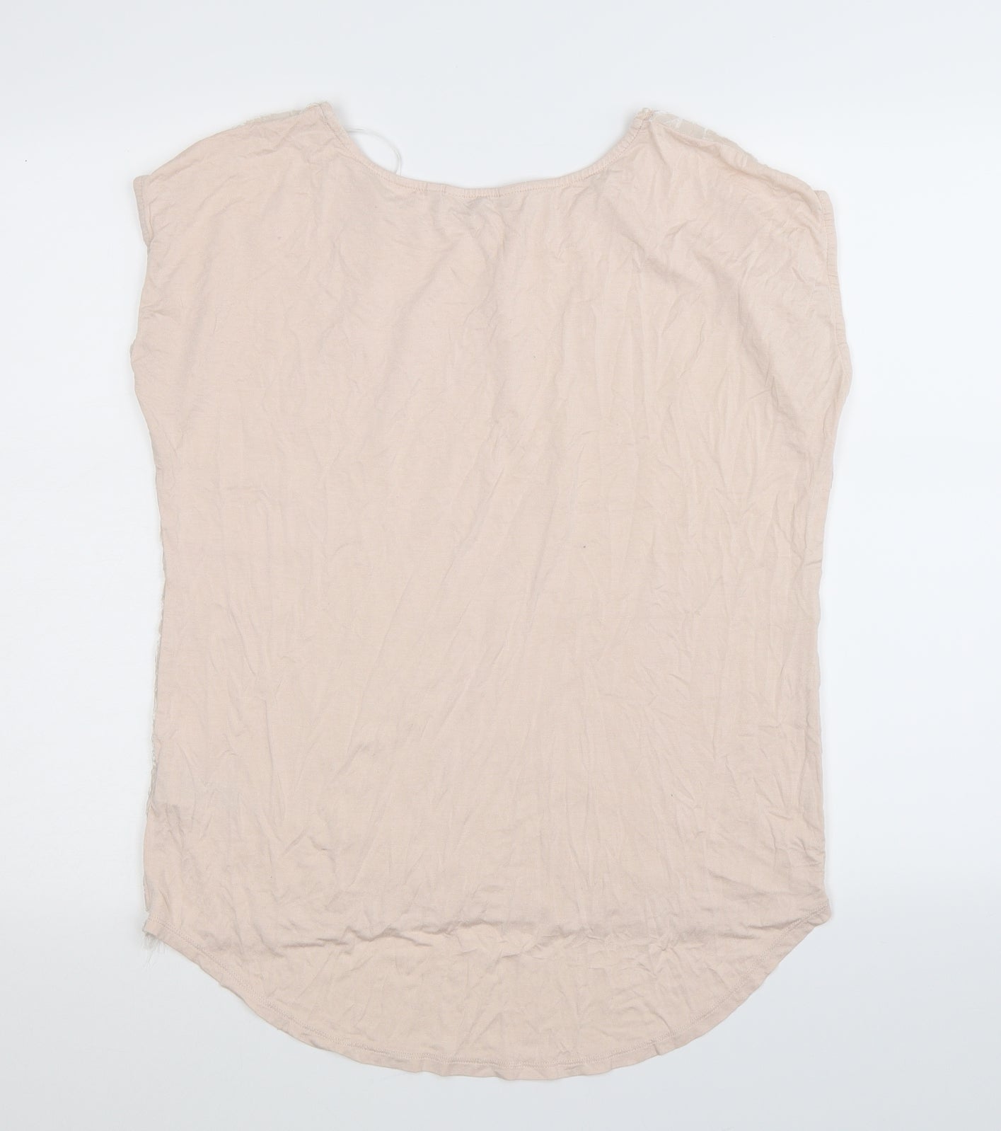 Womens UK Size 10 New Look Beige Basic Tank