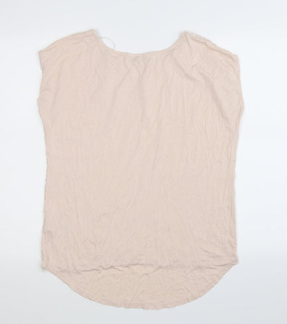 Womens UK Size 10 New Look Beige Basic Tank