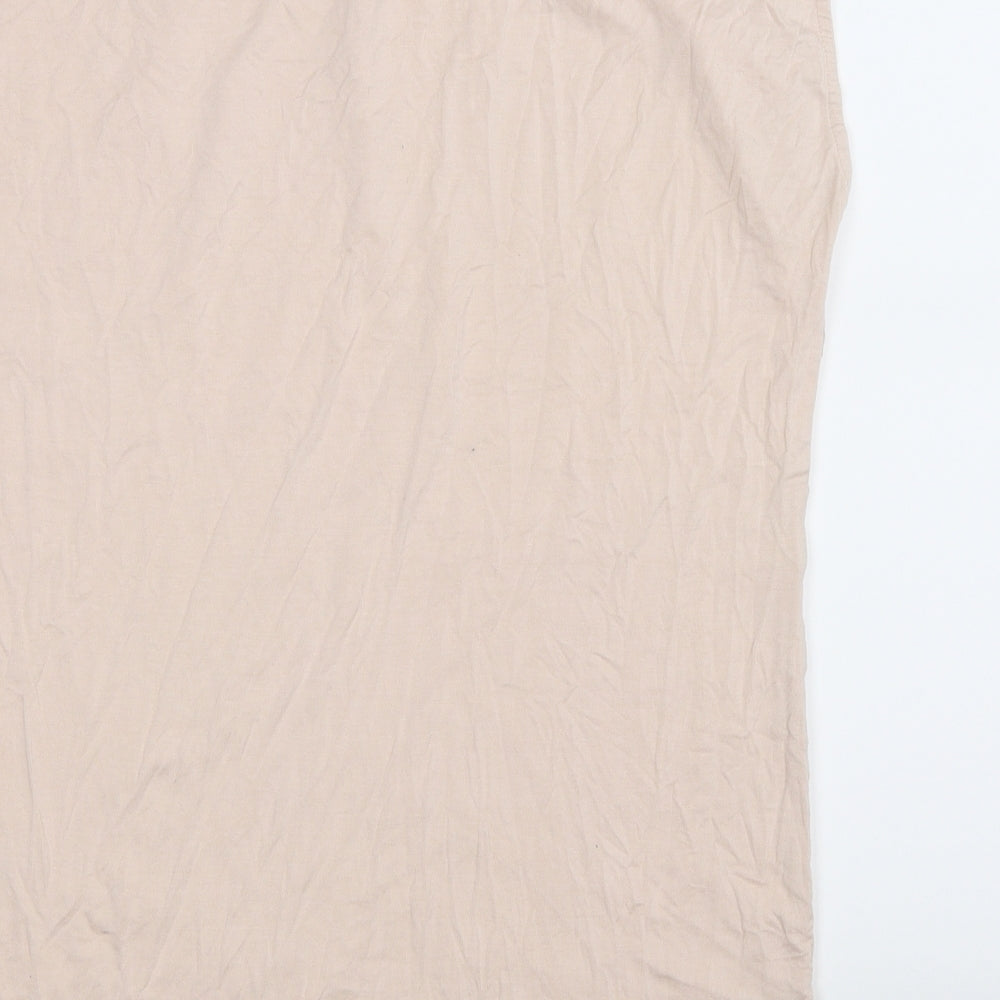 Womens UK Size 10 New Look Beige Basic Tank