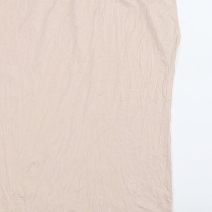 Womens UK Size 10 New Look Beige Basic Tank
