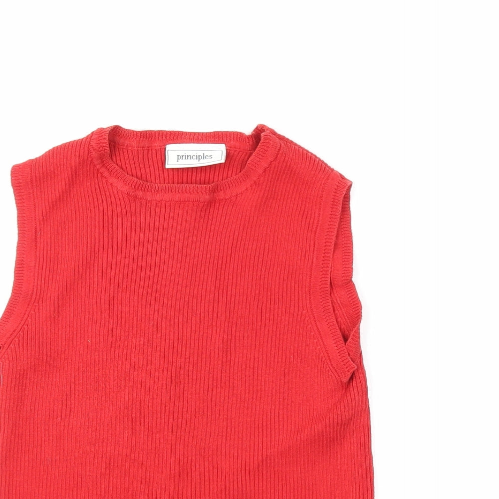 Womens UK Size 12 Principles Red Basic Tank