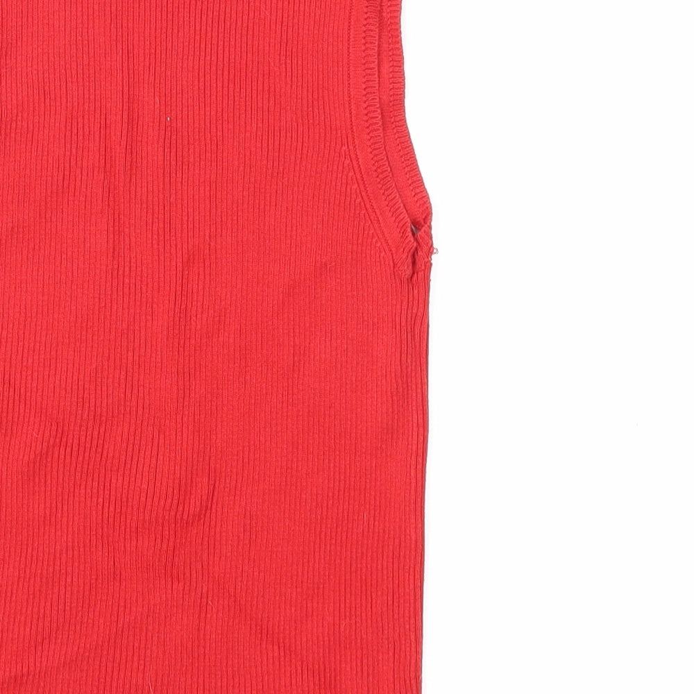Womens UK Size 12 Principles Red Basic Tank