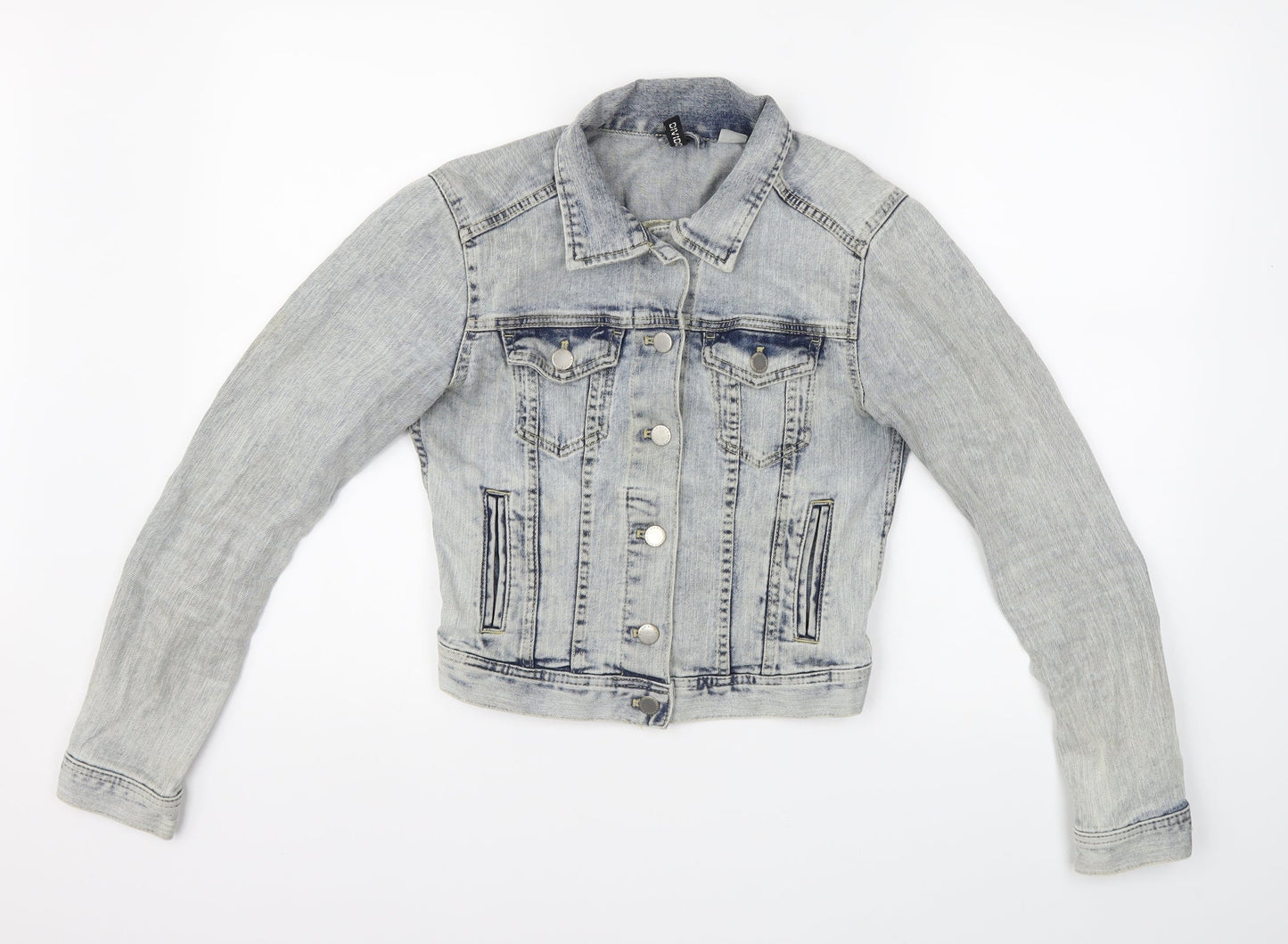 Womens UK Size 8 Divided Blue Motorcycle Jacket