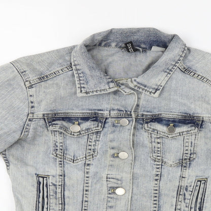Womens UK Size 8 Divided Blue Motorcycle Jacket
