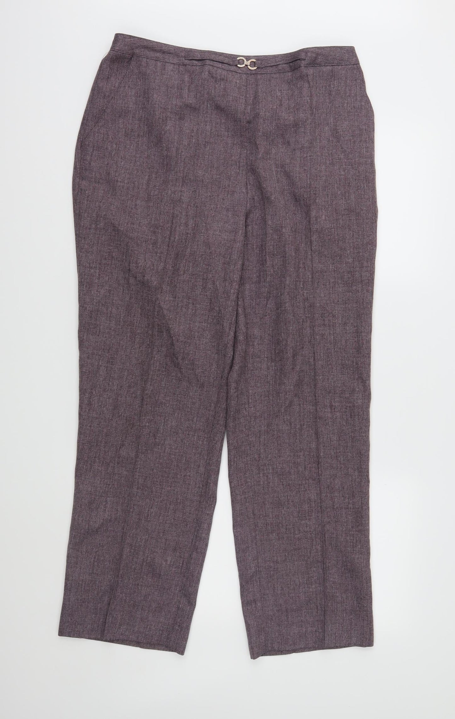 Womens UK Size 18 Damart Regular Fit  Purple Trousers