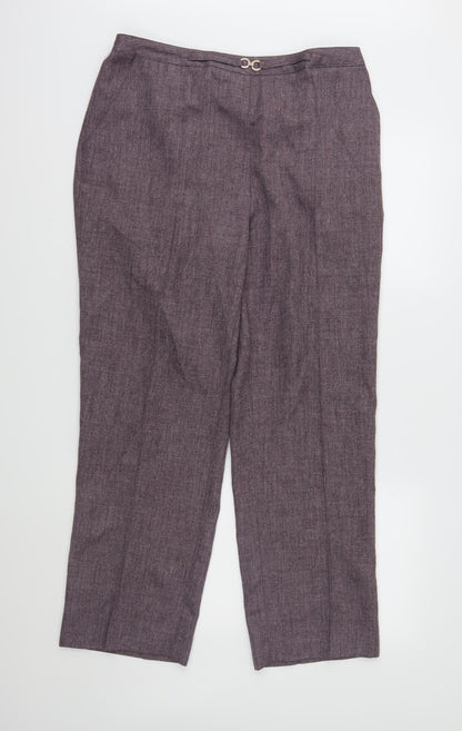 Womens UK Size 18 Damart Regular Fit  Purple Trousers