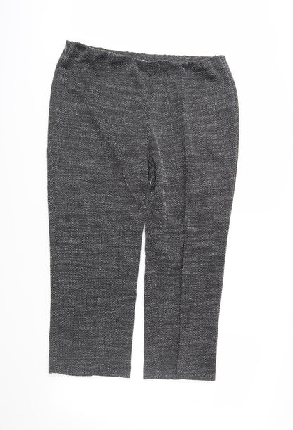 Classic Womens Grey Herringbone  Trousers  Size 16 L23 in