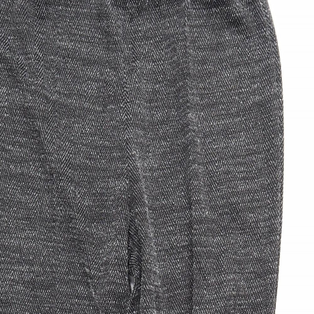 Classic Womens Grey Herringbone  Trousers  Size 16 L23 in