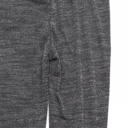 Classic Womens Grey Herringbone  Trousers  Size 16 L23 in