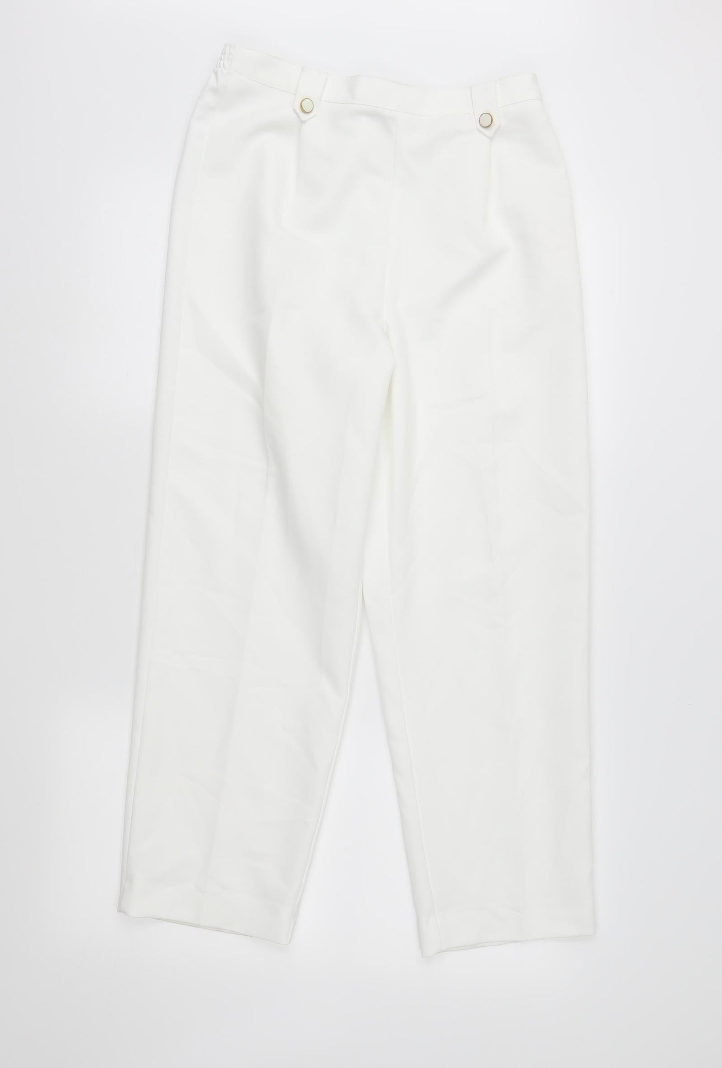 Womens UK Size 10 BM Regular Fit  White Trousers