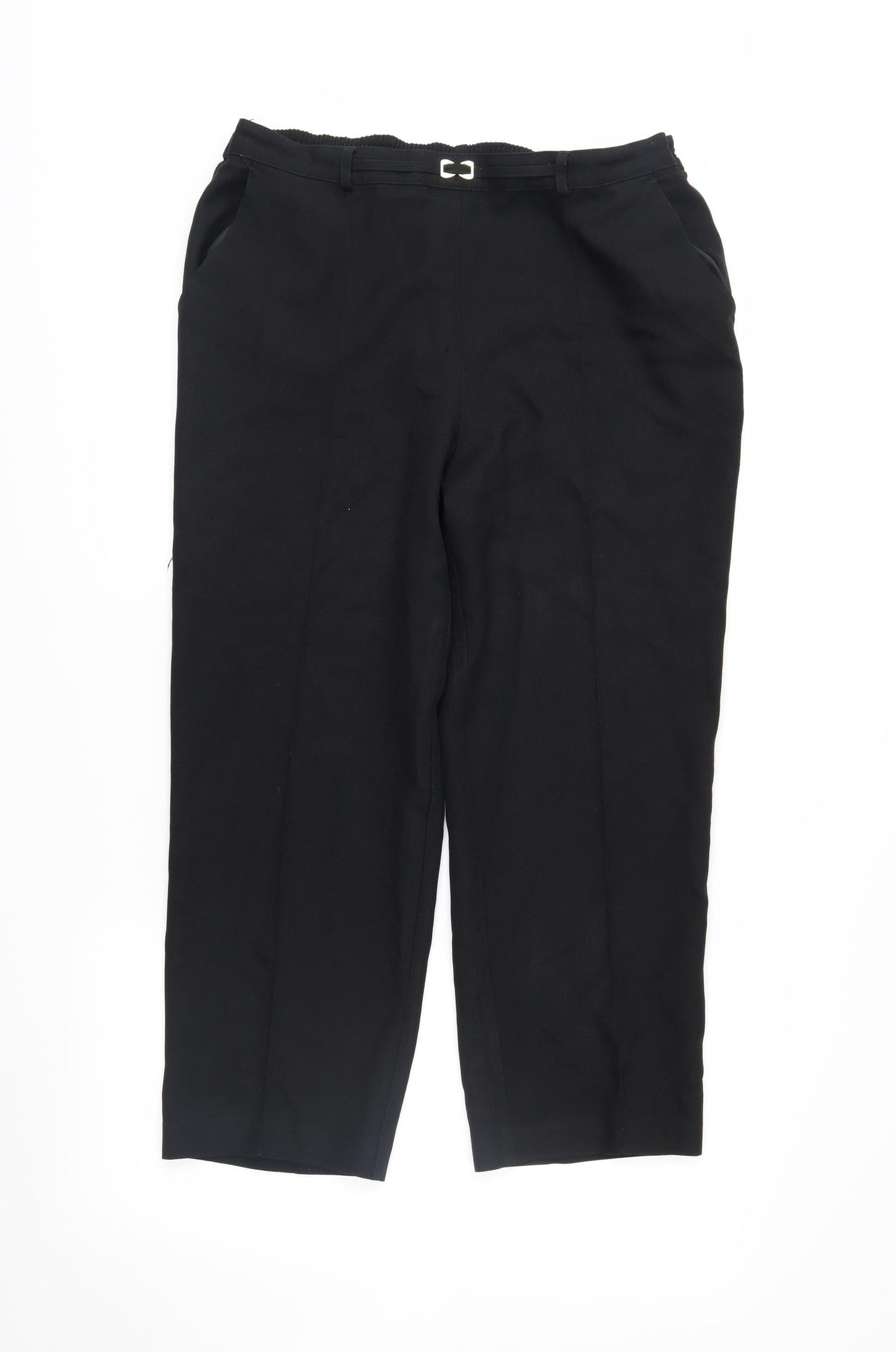 Marks and Spencer Womens Black   Trousers  Size 14 L26 in
