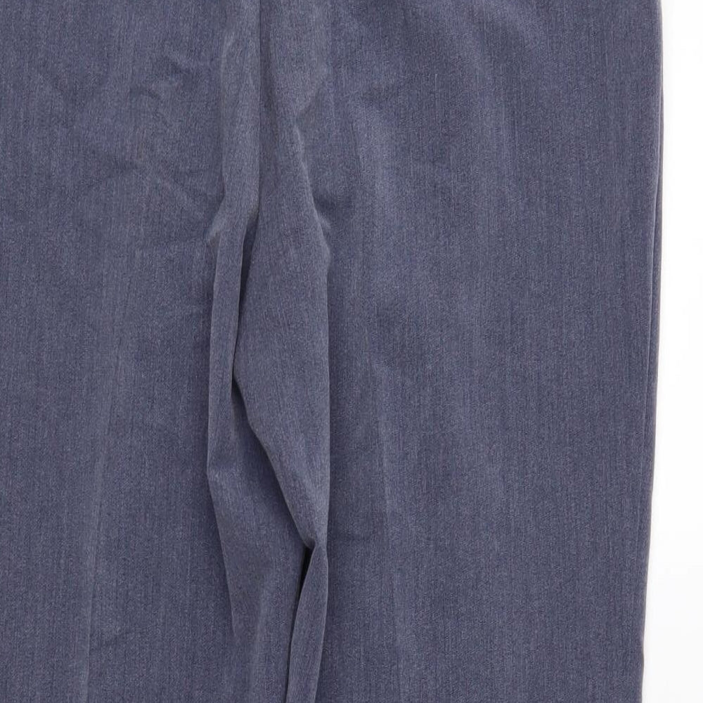 Womens UK Size 16 Classic Regular Fit Cropped Blue Trousers