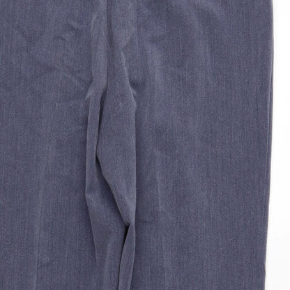 Womens UK Size 16 Classic Regular Fit Cropped Blue Trousers