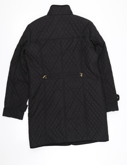 Womens UK Size 10 Country Casuals Black Overcoat