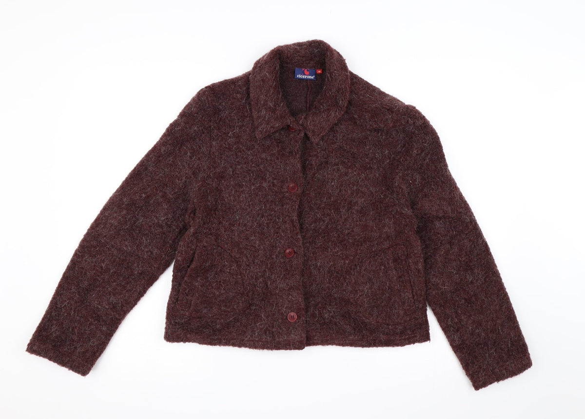 CICERONE Womens Purple  Knit Jacket  Size 12