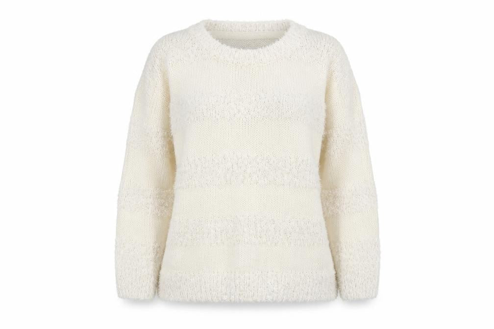 Red Herring Womens White  Knit Pullover Jumper Size 10