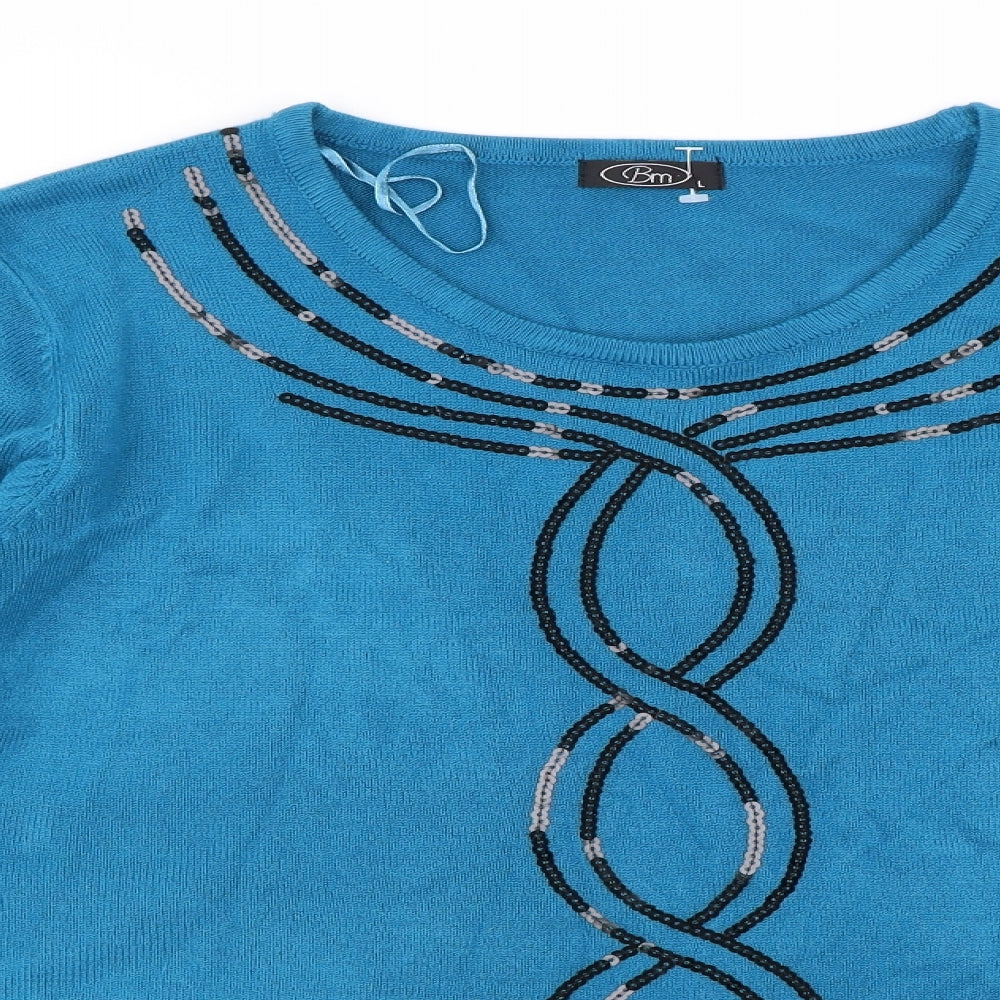 Bonmarché Womens Blue Knit Pullover Jumper Size L