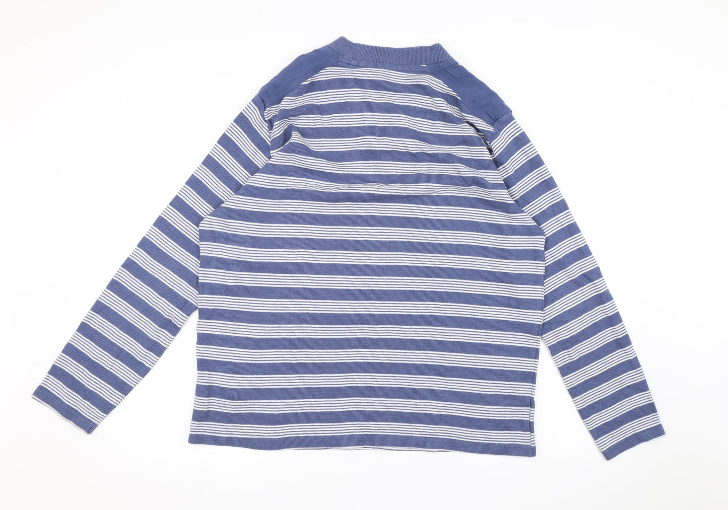 BHS Mens Blue Striped Knit Pullover Jumper Size L