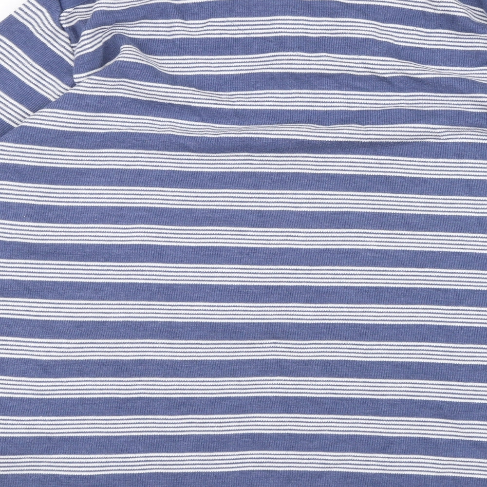 BHS Mens Blue Striped Knit Pullover Jumper Size L