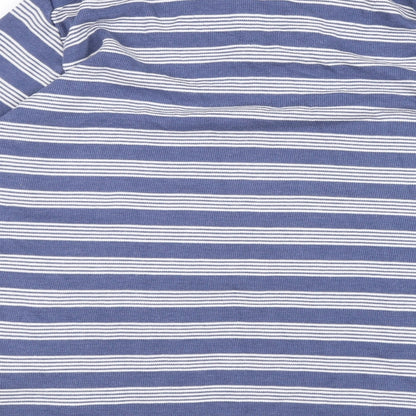 BHS Mens Blue Striped Knit Pullover Jumper Size L