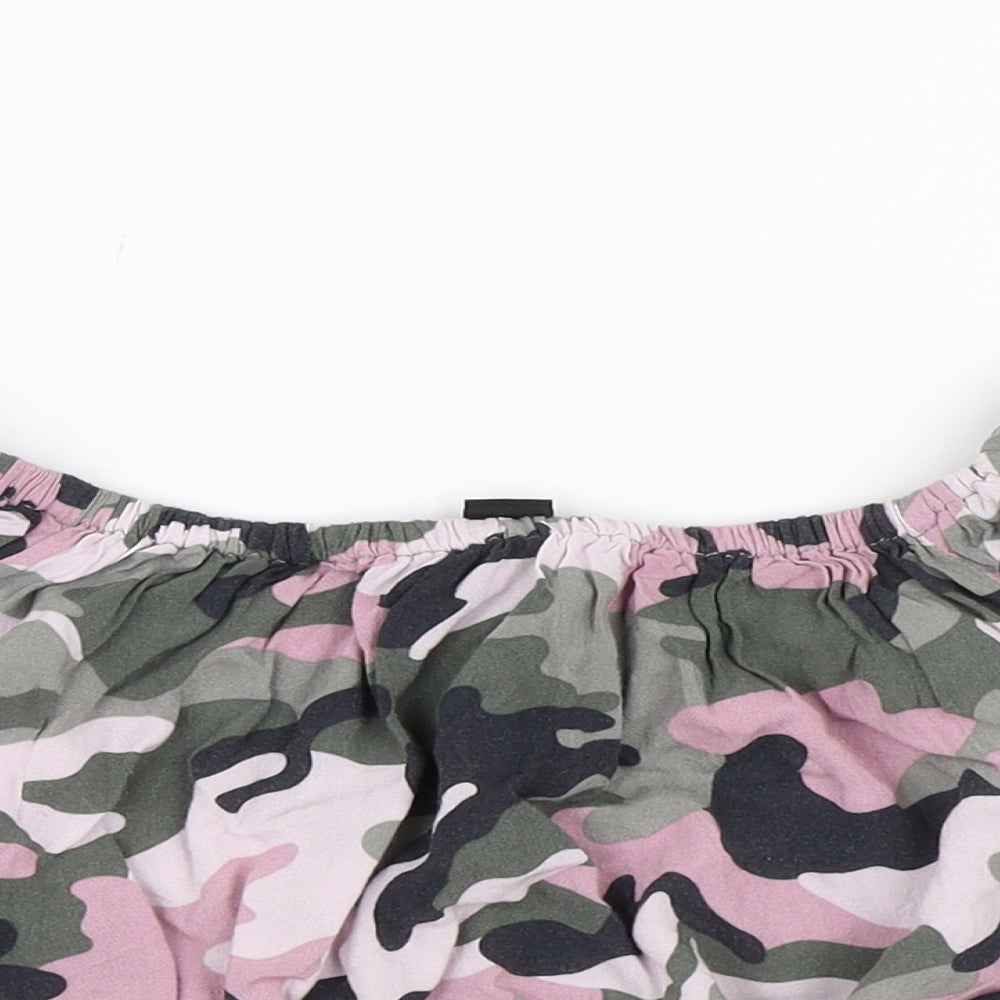 New Look Girls Multicoloured Camouflage  Cropped Tank Size 12 Years