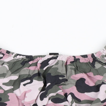 New Look Girls Multicoloured Camouflage  Cropped Tank Size 12 Years
