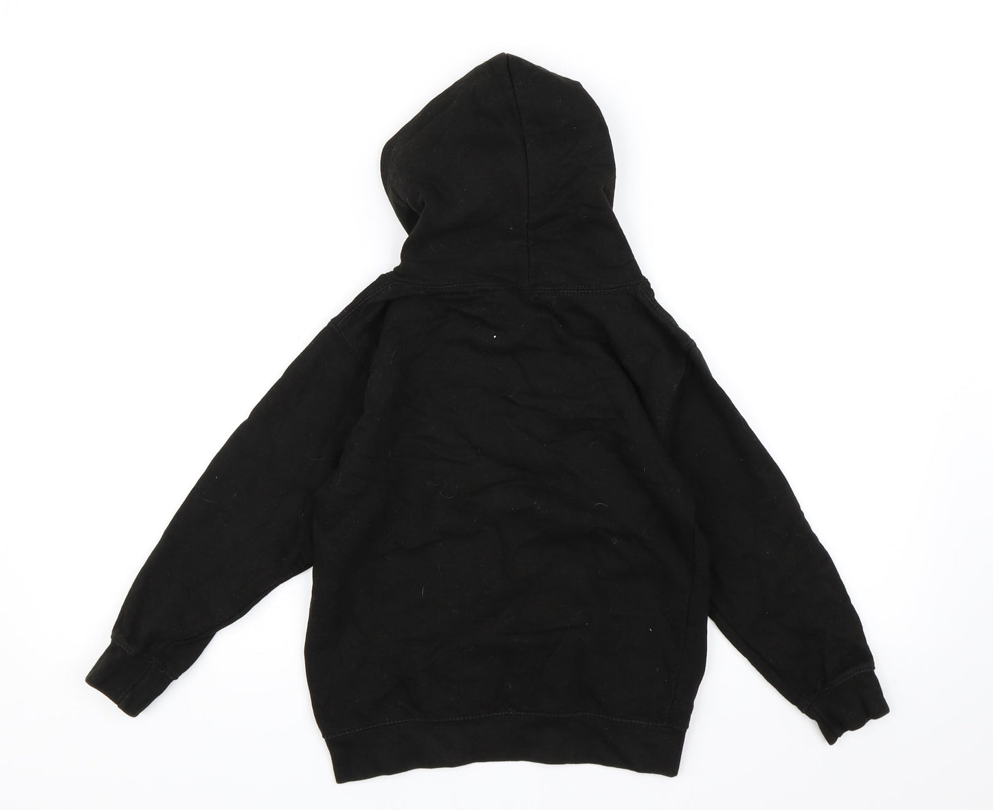 Just Hoods Boys Black  Jersey Pullover Hoodie Size 7-8 Years  - Dobre