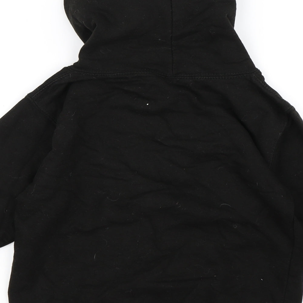 Just Hoods Boys Black  Jersey Pullover Hoodie Size 7-8 Years  - Dobre