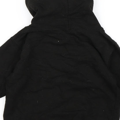 Just Hoods Boys Black  Jersey Pullover Hoodie Size 7-8 Years  - Dobre