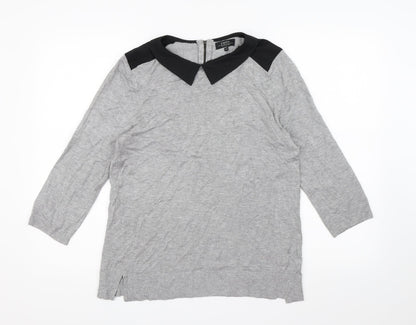 Papaya Womens Grey  Knit Pullover Jumper Size 14