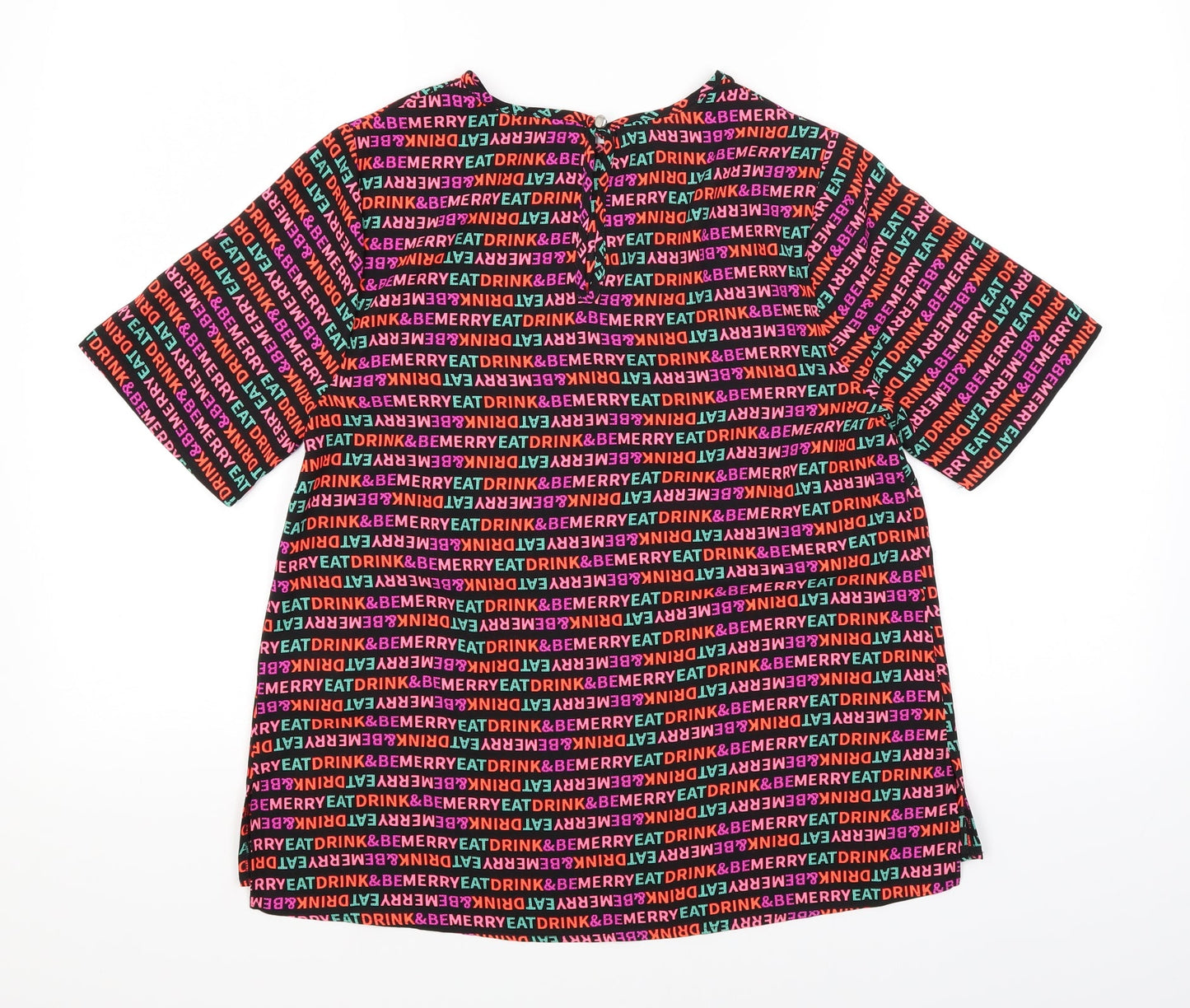 Matalan Womens Black   Basic Blouse Size 10  - Christmas