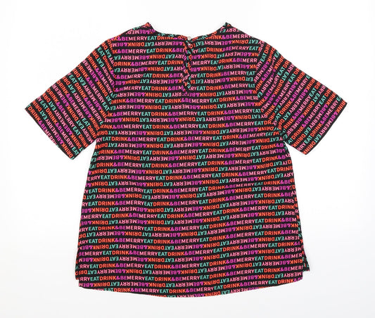 Matalan Womens Black   Basic Blouse Size 10  - Christmas