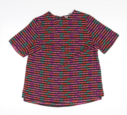 Matalan Womens Black   Basic Blouse Size 10  - Christmas